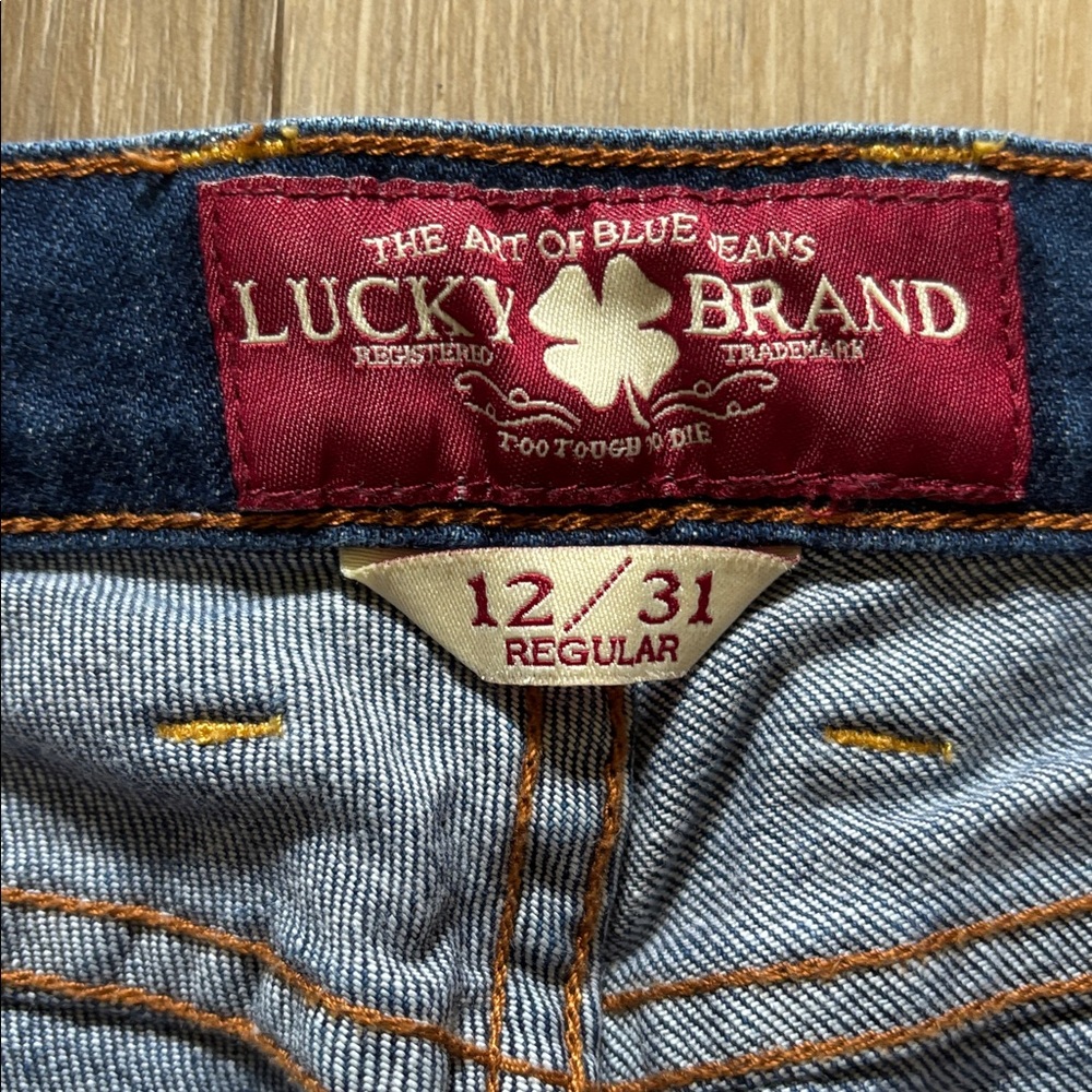 12/31 Regular Lucky Brand Sofia Boot Blue Women's Jeans - Picture 4 of 10
